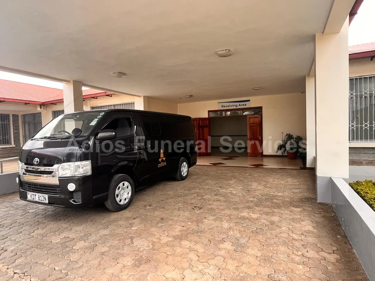 Adios Funeral Services hearse vans parked at our Kahawa West base